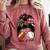Football Mom Baseball Mom Of Both Messy Bun Mother's Day Premium Tri-Blend Comfort Colors Sweatshirt Orchid