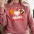 Happy Valentine’s Day Basketball Football Baseball Hearts Comfort Colors Sweatshirt Orchid
