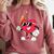 Heart Play Baseball Valentine's Day Teens Boys Girls Kids Comfort Colors Sweatshirt Orchid Heart Play Baseball Valentine's Day Teens Boys Girls Kids Comfort Colors Sweatshirt Orchid