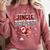 Jingle Ballers Plaid Santa Dabbing Baseball Christmas Comfort Colors Sweatshirt Orchid