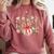 Leopard Checkered Game Day Baseball Coquette Bow Women Girls Comfort Colors Sweatshirt Orchid