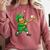 Leprechaun Playing Baseball St Patricks Day Men Boys Kids Comfort Colors Sweatshirt Orchid