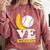 Love Bananas Banana Baseball Comfort Colors Sweatshirt Orchid