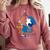 Lucy Van Pelt Baseball Catch Comfort Colors Sweatshirt Orchid