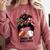 Mom Of Ballers Messy Bun Football Mom Baseball Mom Of Both Premium Tri-Blend Comfort Colors Sweatshirt Orchid
