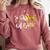 Mom Of Both Softball Baseball Mom Premium Comfort Colors Sweatshirt Orchid
