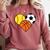 Mom Sports Heart Soccer Basketball Baseball Softball Comfort Colors Sweatshirt Orchid