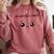 No Baseball Today Minimalist Sad Face Baseball Lover Comfort Colors Sweatshirt Orchid