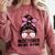 In October We Wear Pink Baseball Mom Messy Bun Breast Cancer Comfort Colors Sweatshirt Orchid