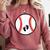 Pregnant Baseball Mom Pregnancy Announcement Baby Feet Belly Comfort Colors Sweatshirt Orchid