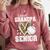 Proud Grandpa Of A 2026 Senior Baseball Graduation Leopard Comfort Colors Sweatshirt Orchid