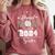 Proud Mom Of a 2024 Senior Class Of 2024 Baseball Mom Comfort Colors Sweatshirt Orchid