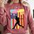 Retro Baseball Drip Boys Ice Cream Patriotic American Flag Comfort Colors Sweatshirt Orchid