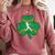 Retro Shamrock Baseball St Patricks Day Men Women Boys Girls Comfort Colors Sweatshirt Orchid