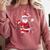 Santa Baseball Christmas Pajamas Xmas Men Kids Boys Comfort Colors Sweatshirt Orchid
