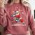 Santa Playing Baseball Christmas Candy Cane Fun Xmas Holiday Comfort Colors Sweatshirt Orchid
