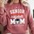 Senior Baseball Mom 2024 Senior Mom Class Of 2024 Baseball Comfort Colors Sweatshirt Orchid
