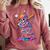 Skelton Playing Baseball Halloween Baseball Drip Boys Kids Comfort Colors Sweatshirt Orchid