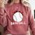 Softball Baseball Mom Floral Tee Mother's Day Comfort Colors Sweatshirt Orchid