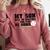My Son Will Be Waiting For You At Home Baseball Mom Comfort Colors Sweatshirt Orchid