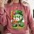 St Patricks Day Baseball Ice Cream Baseball Player Cartoon Comfort Colors Sweatshirt Orchid
