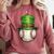St Patricks Day Baseball Player Leprechaun Hat Men Boys Kids Comfort Colors Sweatshirt Orchid