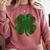St Patricks Day Shamrock Baseball Saint Paddy's Comfort Colors Sweatshirt Orchid