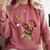 Ugly Christmas Sweater Gingerbread Baseball Toddler Kids Comfort Colors Sweatshirt Orchid