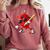 Valentine Baseball Heart Sports Love Valentines Day Boys Comfort Colors Sweatshirt Orchid