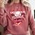Valentine Baseball Lifestyle Home Plate Ice-Cream Drip Boys Comfort Colors Sweatshirt Orchid