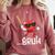 Valentines Bruh Red Heart Playing Baseball Men Boys Kids Comfort Colors Sweatshirt Orchid