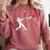 Valentines Day Baseball Batter Silhouette Heart Comfort Colors Sweatshirt Orchid Valentines Day Baseball Batter Silhouette Heart Comfort Colors Sweatshirt Orchid