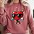 Valentines Day Baseball Heart Bat Sunglasses Men Boys Kids Comfort Colors Sweatshirt Orchid