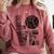 Women's Baseball Softball Baseball Mom LOVE Baseball Comfort Colors Sweatshirt Orchid