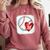 Womens Bleached Custom Baseball Mom Number 22 Heart For Mom Comfort Colors Sweatshirt Orchid