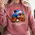 Women's Father Son Baseball Father's Day Comfort Colors Sweatshirt Orchid
