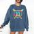 10 Years Old 10th Birthday Baseball Ice Cream Dripping Boys Comfort Colors Sweatshirt Blue Jean