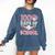 100 Days Of School Baseball 100th Day Of School Girls Comfort Colors Sweatshirt Blue Jean