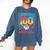 100 Days Of School Baseball Drip 100 Days Boy Girl Kids Comfort Colors Sweatshirt Blue Jean