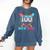 100 Days Of School Baseball Ice Cream Drip 100th Day School Comfort Colors Sweatshirt Blue Jean