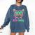 100 Days Of School Baseball Ice Cream Drip 100th Day Player Comfort Colors Sweatshirt Blue Jean