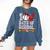 100 Days Of School Cute Bow Baseball Boy Girl Teacher Comfort Colors Sweatshirt Blue Jean