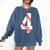 4 Laces 4th Birthday Boy Four Years Baseball Mom T-Shirt Comfort Colors Sweatshirt Blue Jean