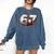 6 7 Six Seven American Baseball Graphic Comfort Colors Sweatshirt Blue Jean