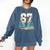 67 Baseball Drip Boys Youth Kids 6-7 Ice Cream Dripping 6 7 Comfort Colors Sweatshirt Blue Jean