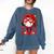 67 Baseball Drip Valentine's Day Comfort Colors Sweatshirt Blue Jean