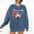 67 Baseball Ice Cream Drip Kids Youth Comfort Colors Sweatshirt Blue Jean