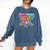 67 Baseball Ice Cream Drip Number Comfort Colors Sweatshirt Blue Jean