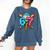 67 Baseball Ice Cream Drip Player Comfort Colors Sweatshirt Blue Jean
