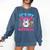 8th Birthday Baseball 8 Year Old Ice Cream Drip Boy Baseball Comfort Colors Sweatshirt Blue Jean